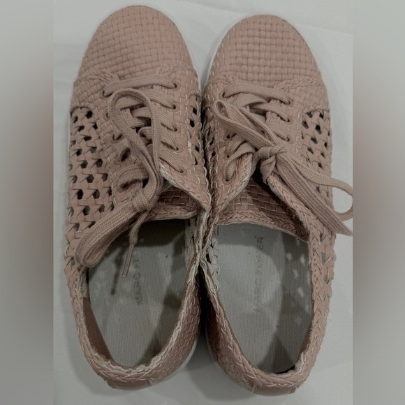 Marc Fisher Surly2 Woven Lace Up Platform Sneakers Blush Pink 8.5M - Picture 5 of 6